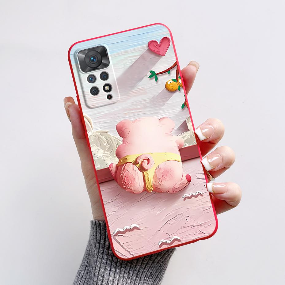 Для Redmi Note 11S Note 11 Pro 5G 4G Чехол Милый Кролик Панда Защитный Fundas Обложка Для Redmi Note 11 note11E Силиконовый Чехол для Телефона
