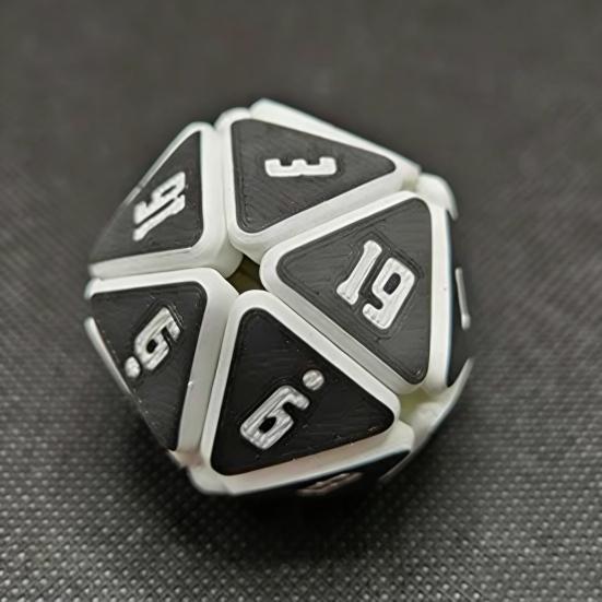 3D-печатный кубик D20 игрушка для снятия стресса и тревоги, портативная дорожная многосторонняя игрушка-непоседа