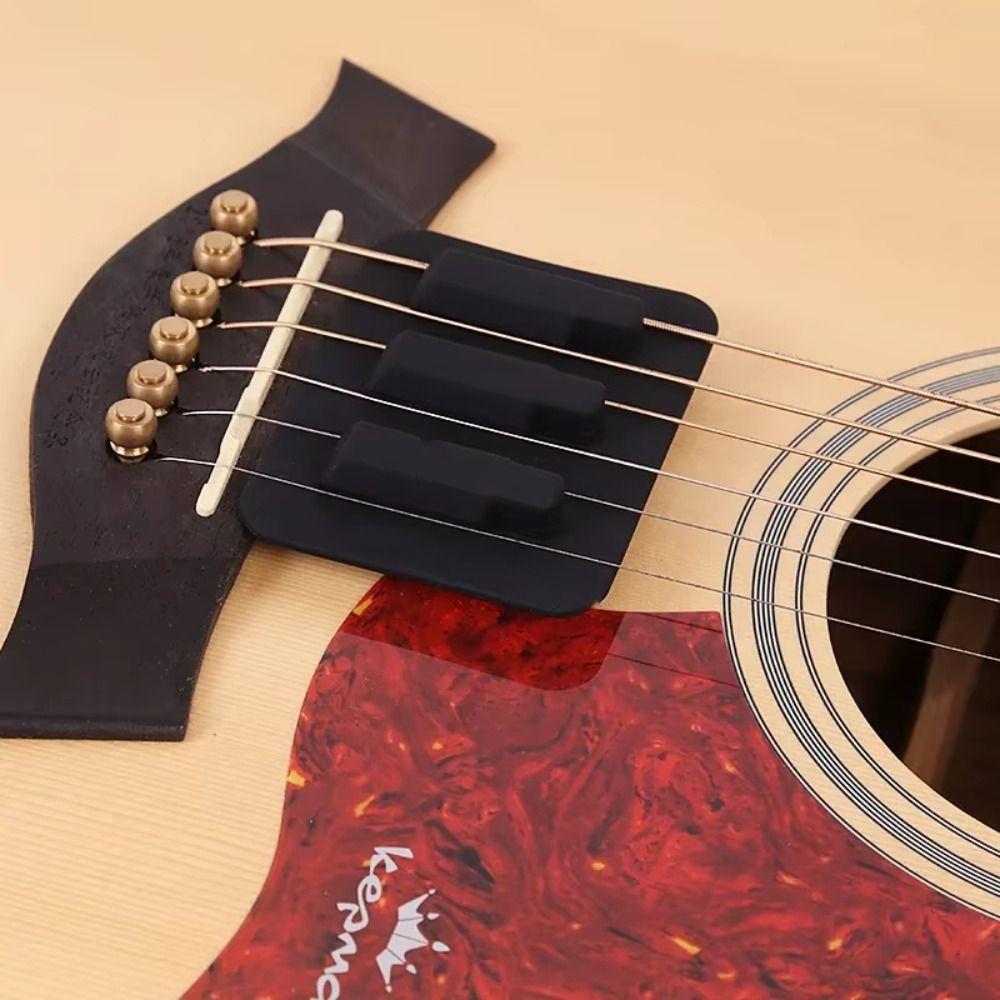 Soft Silicone Guitar Mute Pad Anti-Slip Base Noise Reduction Tool Studio Practice
