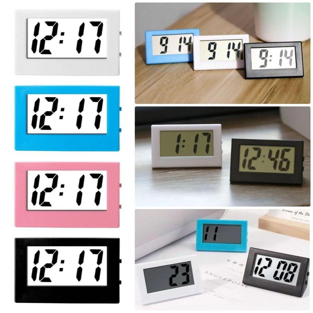 1 шт. дисплей времени мини треугольные часы бесшумные настольные электронные часы для дома спальни офиса автомобиля