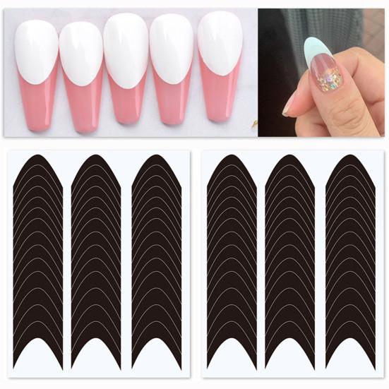1860Pcs/Set French Tip for Stickers Auxiliary Self-adhesive Manicure Strips Nail Stickers French Nails