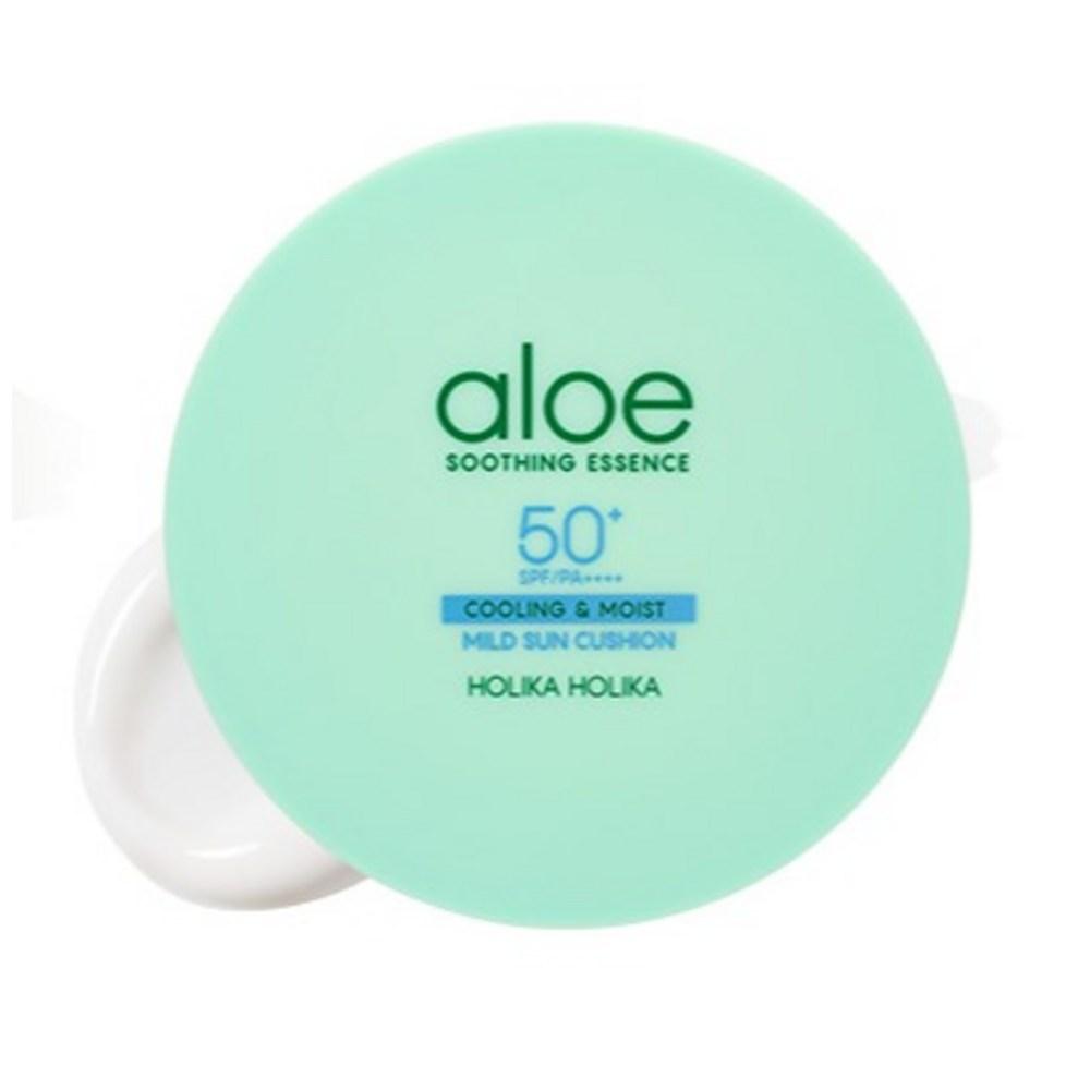 HOLIKA HOLIKA Мягкий солнцезащитный крем Aloe Mild Sun Cushion SPF50+ PA++++, 25 г, 1 шт.