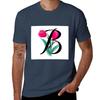 Letter B Tulip Tshirt Modern Print Casual Tshirt