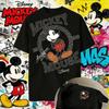 2025 Disney Футболка с рисунком Микки Мауса Повседневная, для тематических мероприятий Унисекс Хлопок Короткий рукав Свободный крой