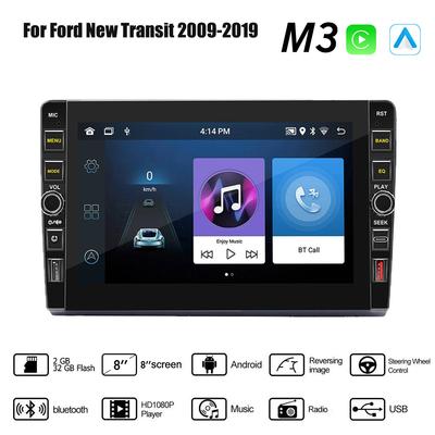 8-дюймовый Радио 2 Din Android Автомобильный GPS-навигатор для Ford New Transit 2009-2019 с кнопочной ручкой Мультимедийный плеер Стерео Аудио Авто Carplay 2 + 32 ГБ