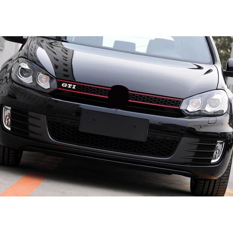 Красная передняя решетка капота, наклейка, наклейка для VW Volkswagen Golf 6 7 Tiguan