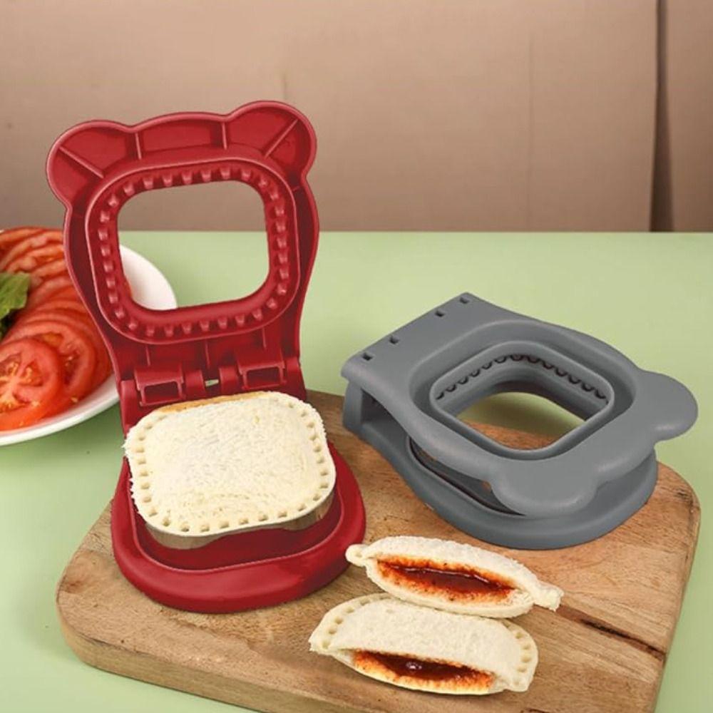 Flip Design Sandwich Press Mould Bear Shape Sandwich Sealer Square Sandwich Cutter School