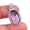 Natural Cloud Amethyst Gemstone 925 Solid Sterling Silver Gift Pendant 1.5" v3T09