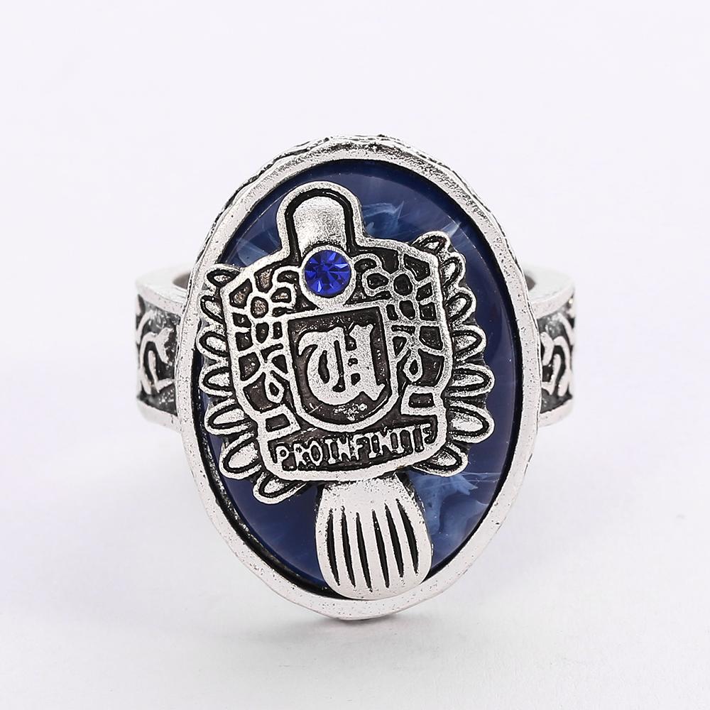 Дневники вампира Кольцо А-Я 26 Букв Для Женщин и Мужчин Алфавитные Инициалы Готическая Бижутерия Сальваторе Дэймон Возрожденный Кольцо Дневного Света