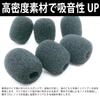 FUJIMORI Microphone Sponge Headset/Intercom Microphone Windscreen, Noise-Blocking Microphone Cover, Set of 6 (8mm Inner Diameter (For Headsets))