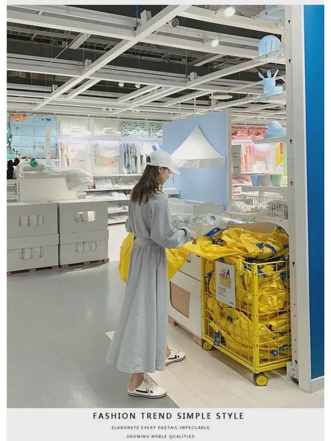 Корейский стиль с длинным рукавом, художественное утягивающее платье-свитер с завышенной талией для женщин - тренд осени/зимы