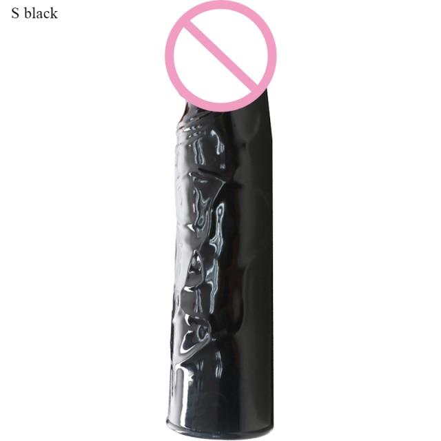 2 Size Reusable Condoms Extender Penis Sleeve Silicone Dildo Condom Sex Toys for Men Delay Ejaculation Cock Ring Intimate Goods