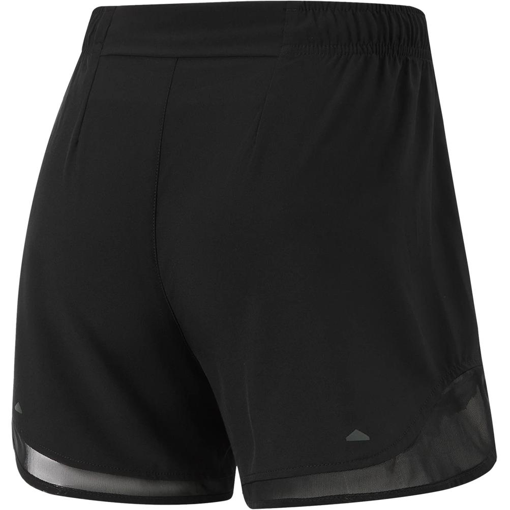 Li Ning Color Block Mid Rise Breathable Universal Loose Fit Sports Shorts Women Shorts Black AKSU340-5
