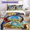 3pcs Duvet Cover Set (1*Duvet Cover + 2*Pillowcase, Without Core), Saint Seiya Print Soft All‑Season Bedding Set, Home Bedroom Decor Gift