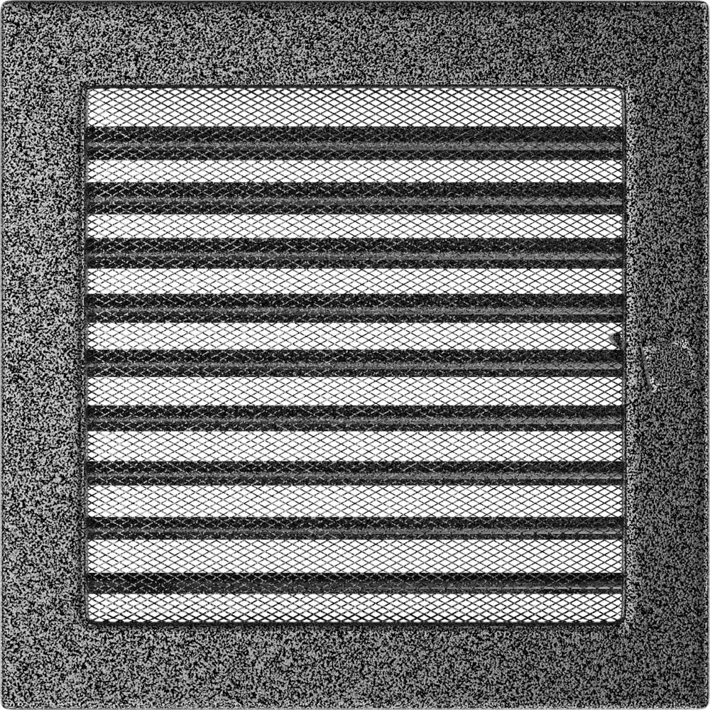 Вентиляционная крышка 22x22 черно-серебристая с жалюзи