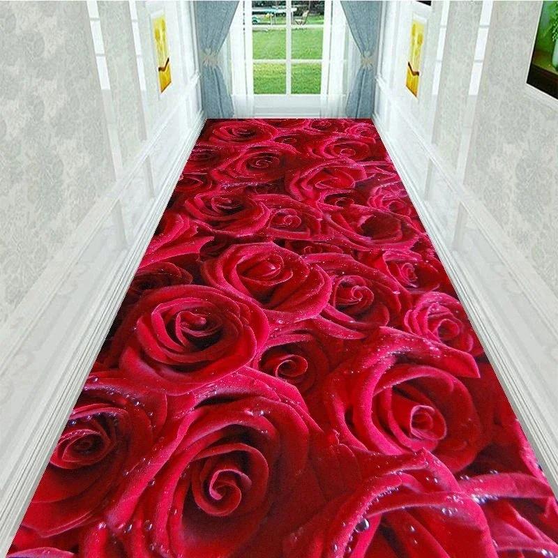 3D Runners Corridor Carpets for Hallway Living Room Decoration Home Hotel Lobby Long Carpet Entrance Door Mat Stairs Area Rug