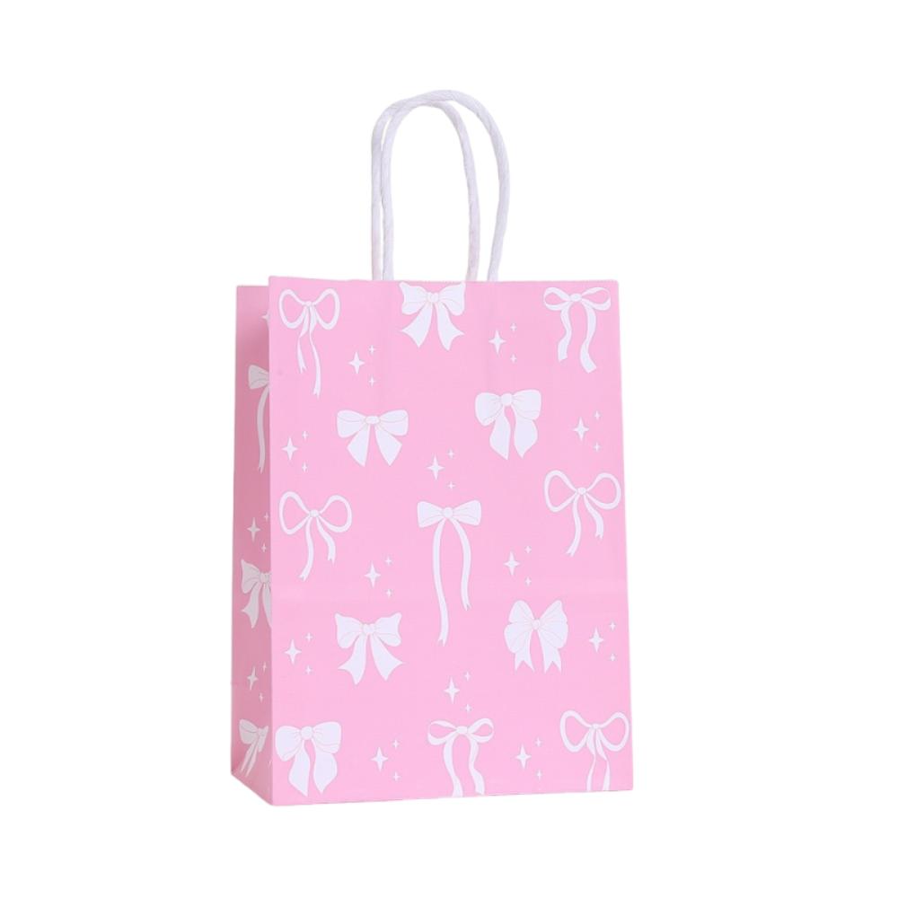 12Pcs Party Supplies Sweet Gift Packing Bag Paper Portable Present Wrap Bag Reusable Thickened Party Favor Bags Celebration