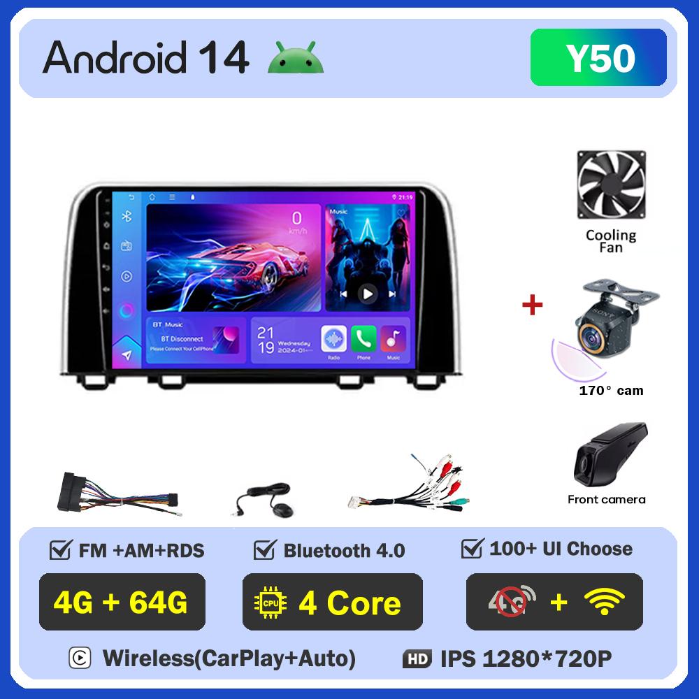 Автомобильный мультимедийный плеер для Honda CRV CR-V 5 RT RW 2016-2018 Автомобильный радио-плеер Стерео Головное устройство Беспроводной Android Auto GPS 5G Wi-Fi