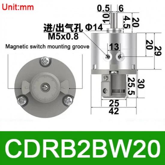 Пневматический поворотный цилиндр с лопастью типа SMC CRB2BW CDRB2BW CDRB2BWU 10 15 20 30 40-90S 180S 270S