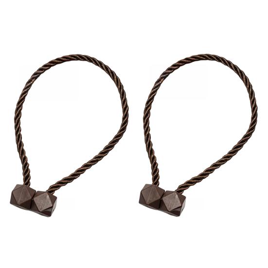 1 Pair Magnetic Curtain Tiebacks, Twisted Rope Curtain Holdbacks, Simple Decorative Draperies Holders for Bedroom Living Room Kitchen
