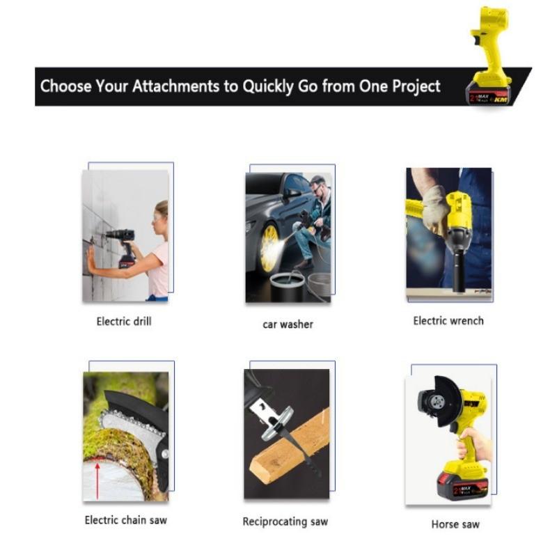 Набор электроинструментов Многофункциональный Бесщеточный Литий-ионный Аккумулятор Комбинированный Набор инструментов Модифицированный Бытовой Универсальный Набор электроинструментов