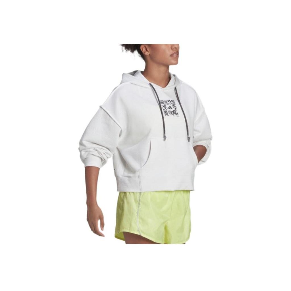 Adidas Printed Hoodie Women Tops White HB1448