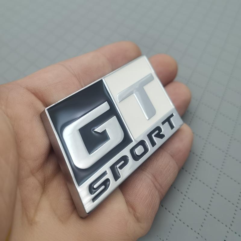 1 шт. 3D Металлическая наклейка-логотип GT SPORT на крыло автомобиля, наклейка-эмблема на задний багажник автомобиля, аксессуары для стайлинга кузова автомобиля, универсальная посадка