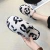 Winter Unisex Cotton Slippers Women and Men Fashion Leopard Print Warm Plush Slippers Casual Indoor Home Bedroom Floor Slides
