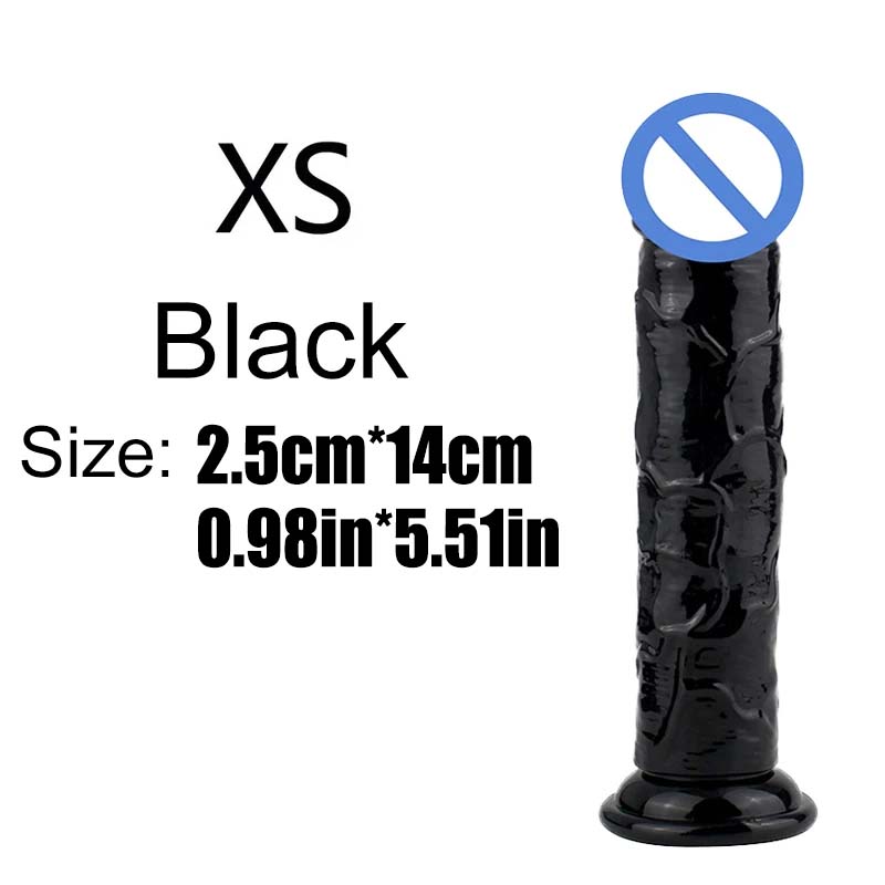 New  Female Penis Masturbation 6 Sizes Dildos Erotic Jelly Dildo Artificial Penis  Suction Cup Dick Erotic Anal Gode Sex Toy