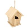 Wood Birdhouse Bird Shaped Entrance Bird Box House DIY Outdoor Nesting Box for Garden Backyard