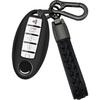 For Nissan Key Fob Cover Case With Chain,Soft TPU Protect Car Key Compatible With Altima Rogue Maxima Pathfinder Ect 3/4/5 Buttons Remote Smart