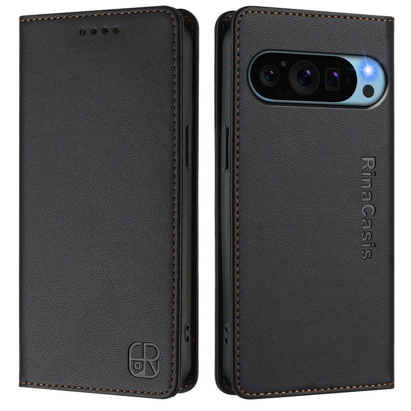 Роскошный антивор бумажник флип-чехол для телефона для Google Pixel 9a 8a 7a 6a 5a 5 6 7 8 9 Pro XL 5G кожаные чехлы однотонный Etui