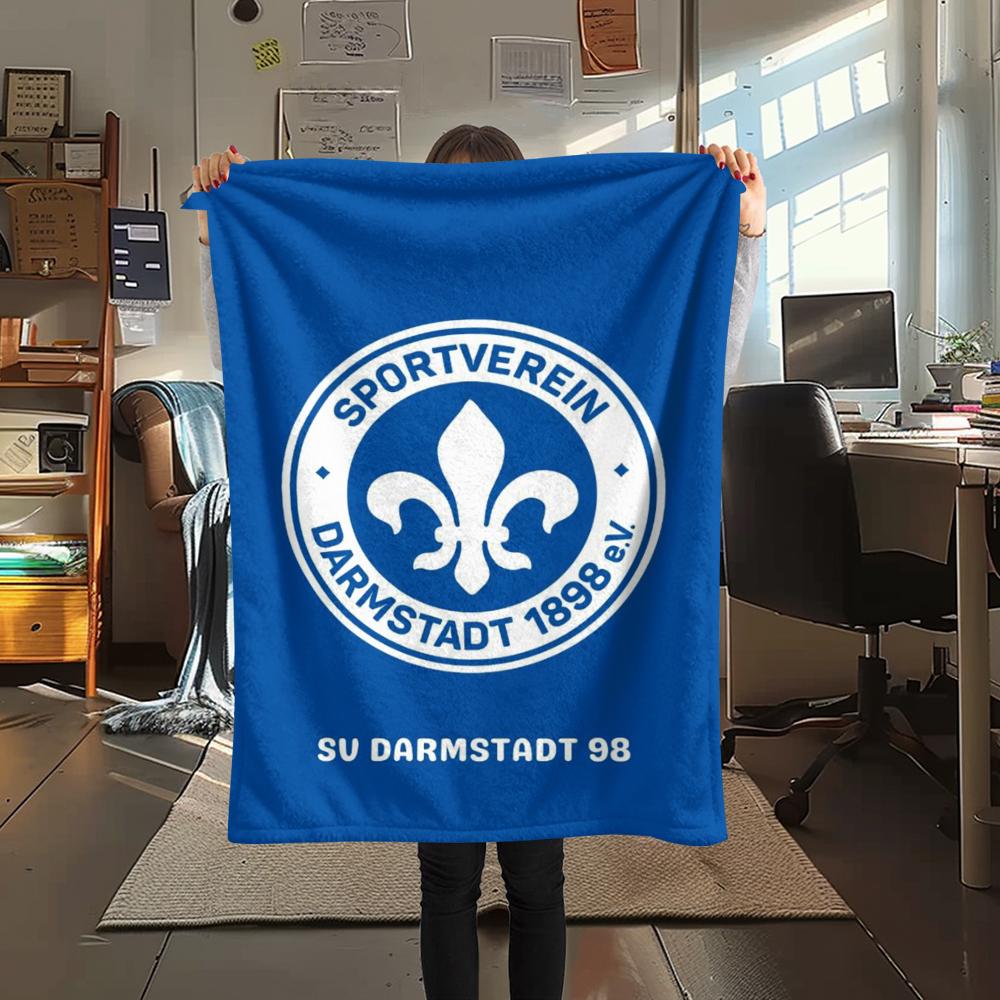1pc SV Darmstadt 98 Print Flannel Blanket, High quality Comfortable for All Seasons, Home Decor, Warmth and Comfort, Perfect for Christmas Gifts92