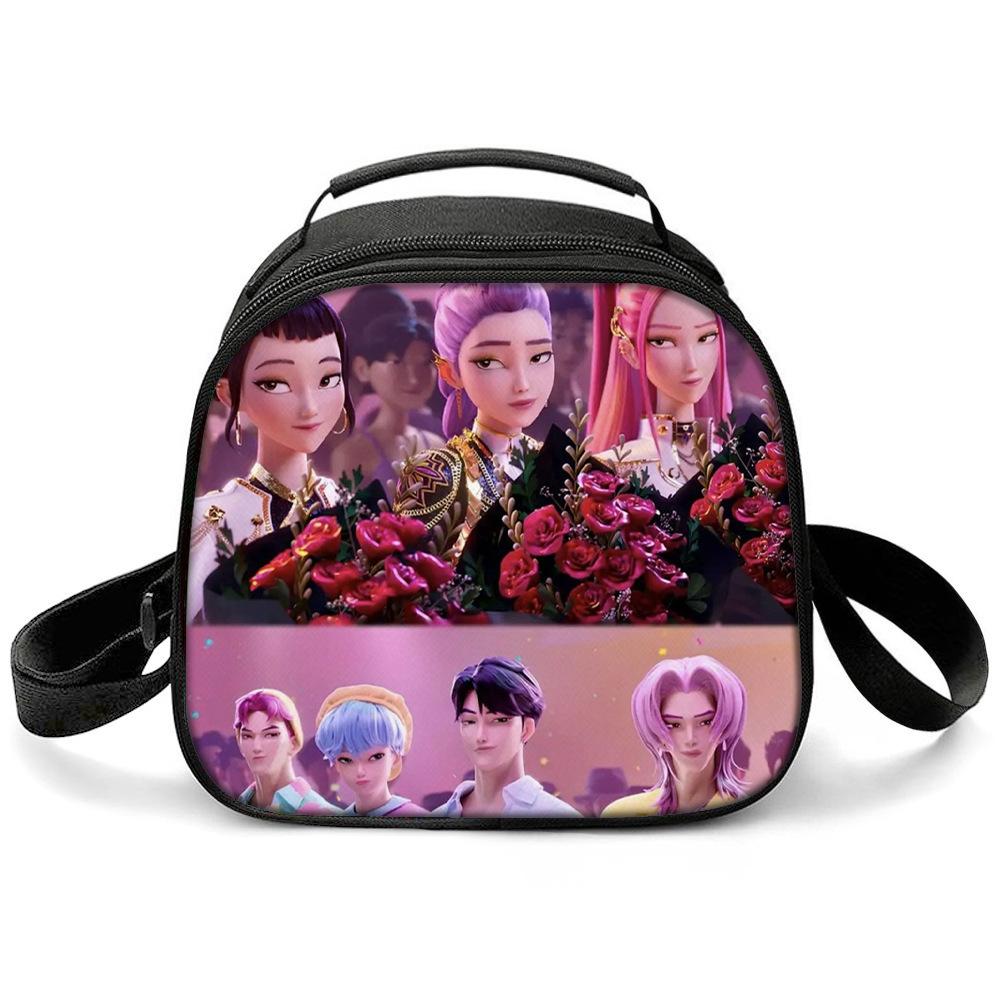 KPOP Охотники на ведьм с принтом мультфильма студенческая теплая сумка для ланча сумка-мессенджер
