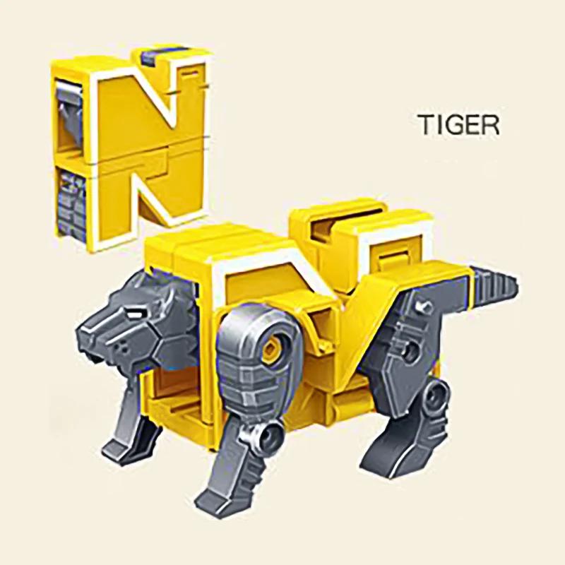 Новые обучающие игрушки 26 букв Изучаемые слова Трансформируемые Собираемые Роботы Алфавитные игрушки Для детей Подарки Учись Играй Робот-игрушка