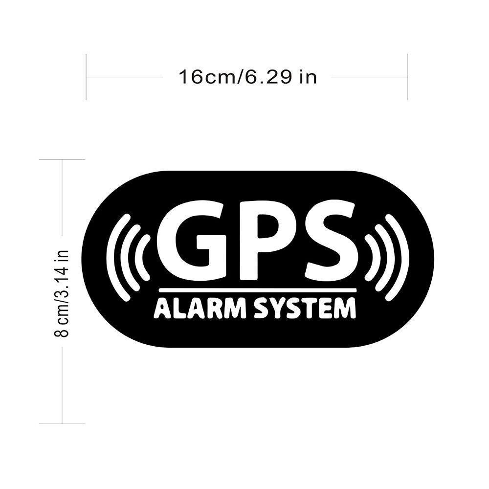 Multicolor GPS Tracking Alarm Sticker 16*8cm Alarm System Decal Reflective Warning Sticker