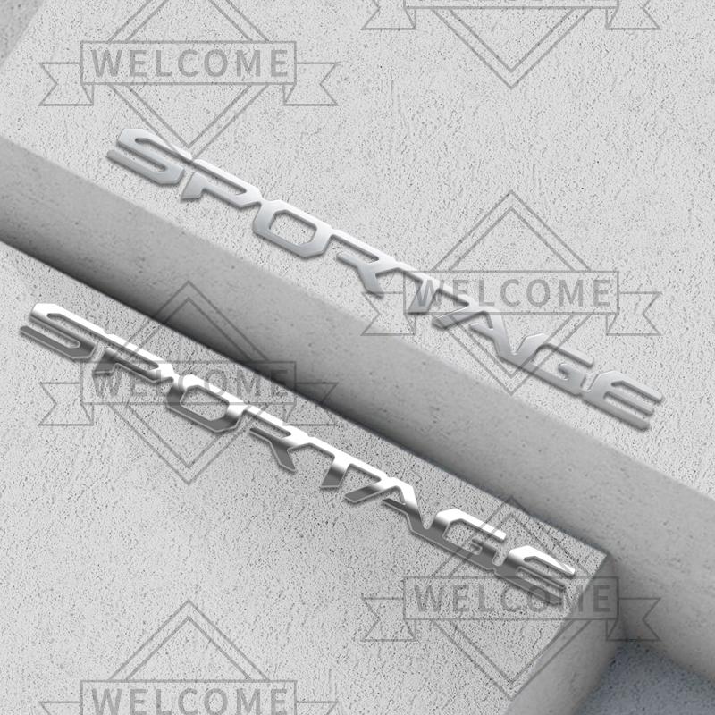 AANC1 3D Car Stickers For KIA Sportage Hybrid HEV GT Line LX EX SX Emblem Auto Body Letter Badge Trunk Decal Decoration Accessories