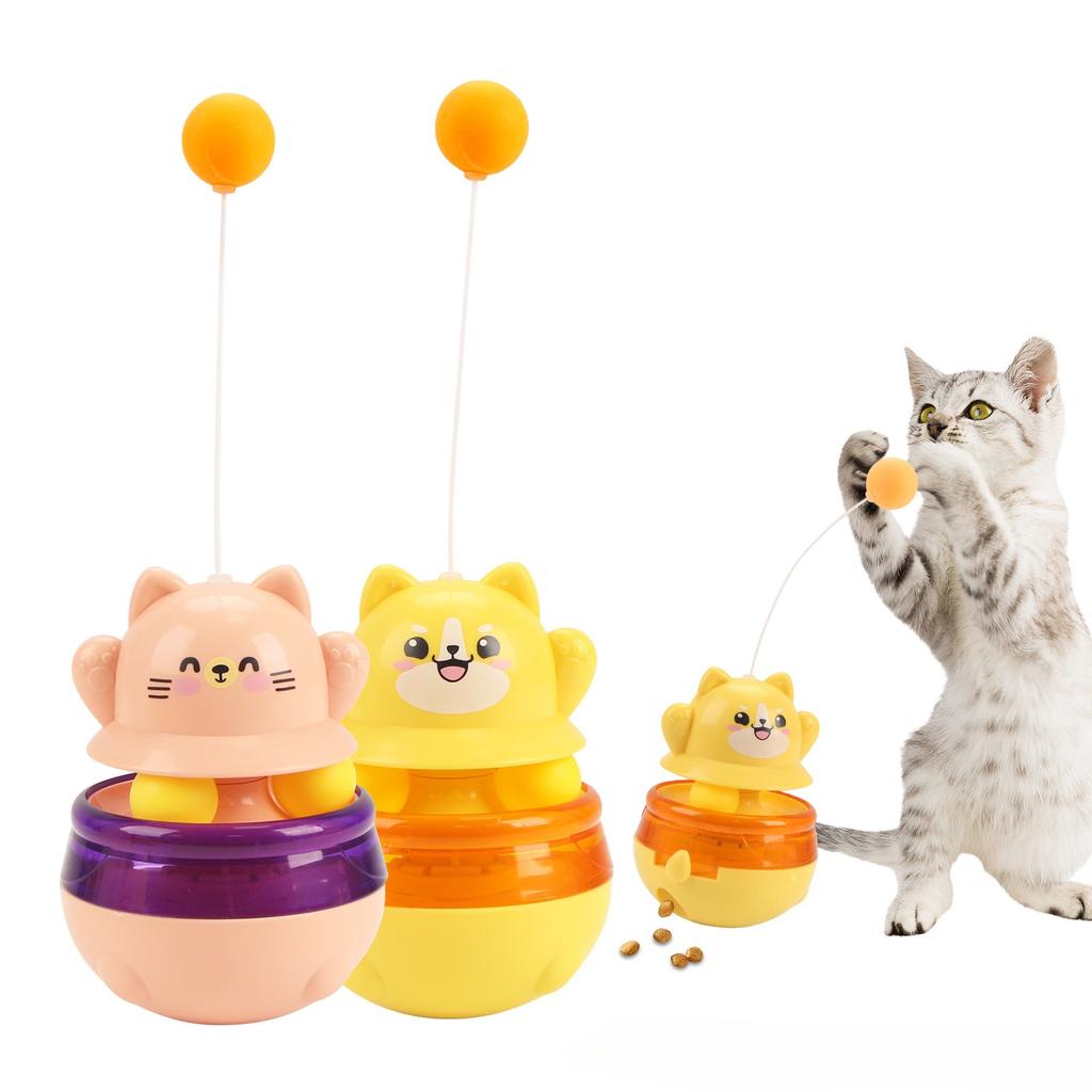 Интерактивные игрушки-лакомства для кошек, кормушка-головоломка для домашних кошек, дозатор медленного кормления с регулируемым отверстием, игрушки для кошек для упражнений и от скуки