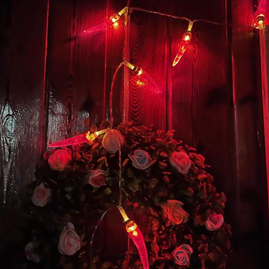 Светильник с перцем чили, светодиодный светильник, праздничный, на батарейках, различные режимы освещения, высокая яркость, новогоднее украшение, световая гирлянда