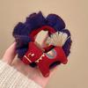 Personalized Large Intestine Circle Knitted Hair Ring Embroidered Cat Horse Scrunchie Korean Style Dog Bun Rubber Bands Gifts