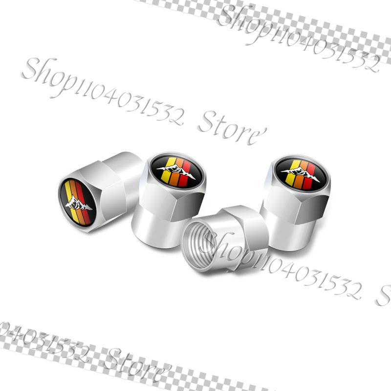 4Pcs Three-color Emblem Car Wheel Tire Valve Caps Tyre Stem Airdust Waterproof Covers For Toyota 4Runner Highlande Tacoma Rav4