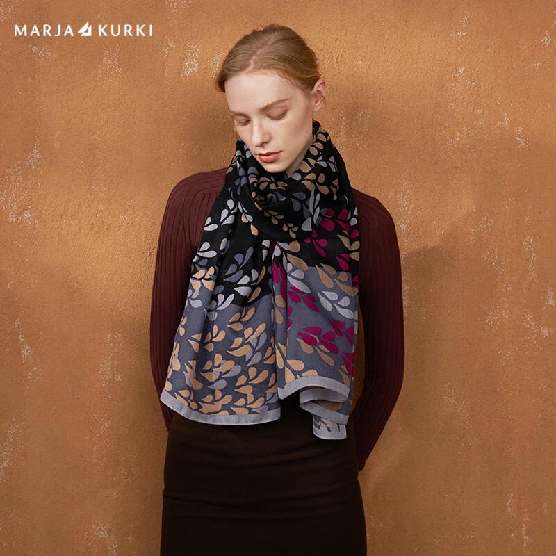 MARJA KURKI Women's Wool Cashmere Blend Printed Scarf