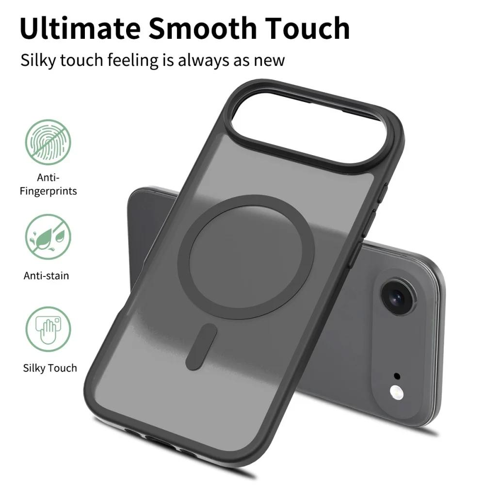 Высококачественный магнитный чехол Magsafe для iPhone 17 Air 16 15 14 13 12 11 Pro Max Plus SE4 16e с беспроводной зарядкой, прочный чехол-броня