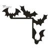 Металлическая дверная накладка на Хэллоуин, уникальная летучая мышь, тыква, ведьма, кошка, дверной угол, домашний декор для дверного угла, угла окна