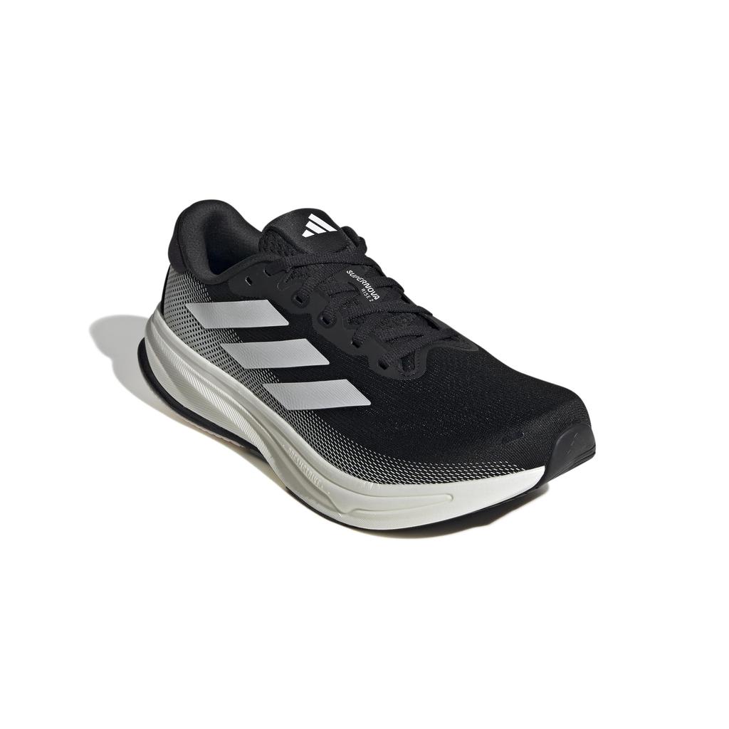 Adidas Supernova RISE 2 Wide Running Shoes, Unisex Adult, NKM90, Core Black/Zero Metallic/Crystal White (IG2168), Size 26.5cm