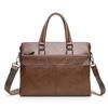Men's Genuine Leather Document Bag Briefcase Old-fashioned Business Computer Bag Messenger Bag