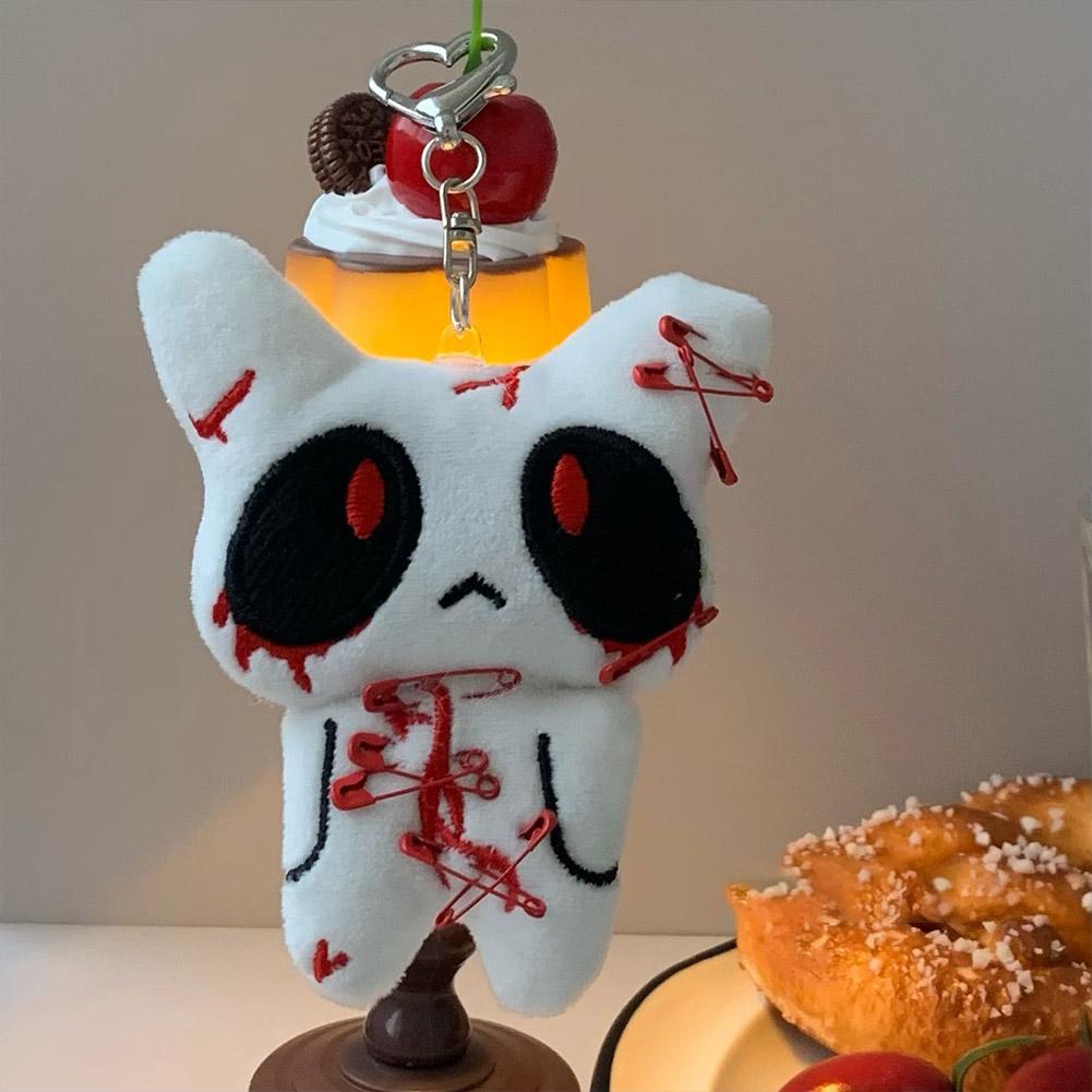 Хэллоуин Привидение Кукла Брелок Плюшевая Кровавая Кукла Готический стиль Страшный Подвеска для рюкзака Подвеска с пряжкой в виде сердца для подарка