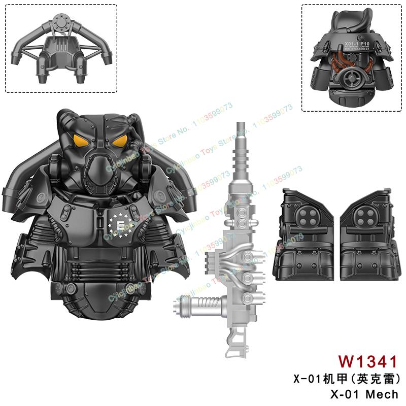 MOC Аниме Серия Военные Мини Экшн Фигурки Броня Солдаты Оружие Аксессуары Строительные Блоки Модели Кирпичики DIY Игрушки Подарки