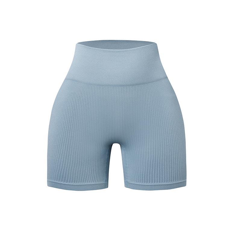 Seamless Striped Women's Yoga Pants – Quick Dry, Tight Hip-Lifting, Large Size Shorts for Fitness & Running