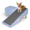 2-In-1 Foldable Human Chair Detachable Dog Climb Ladder Convertible Pet Ramp Footstool Non-Slip Pet Stairs for Small Elderly Dog